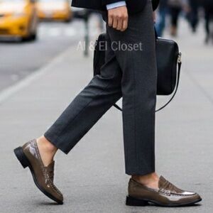 Sarto by Franco Sarto A-Eden Studs Loafers Brown Patent Size 9M New With Box